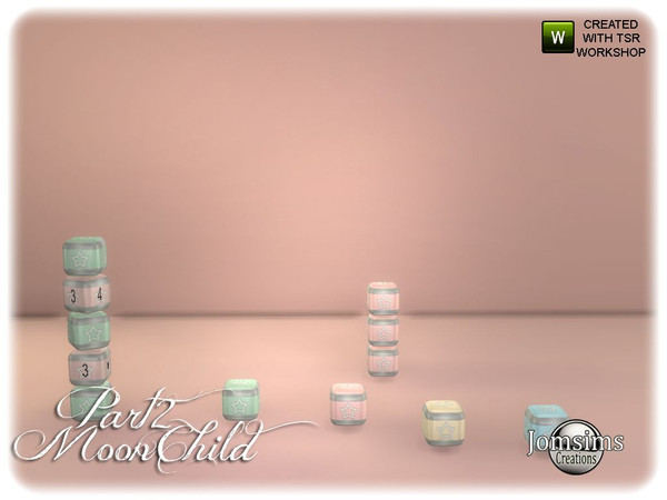 Sims 4 — Moonchild kids bedroom part 2 cube deco color 2 small by jomsims — Moonchild kids bedroom part 2 cube deco color