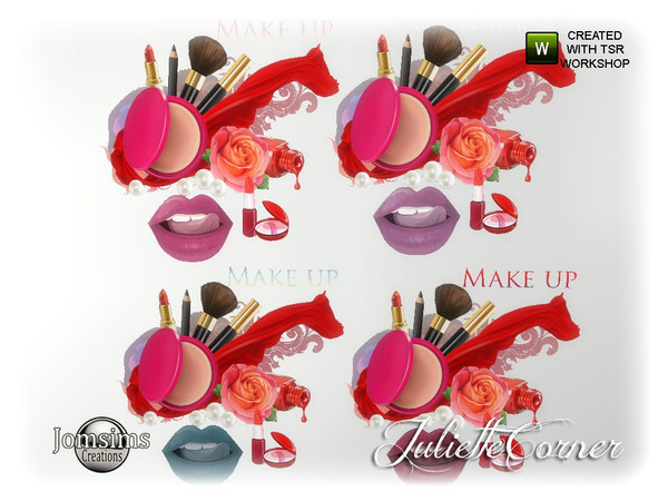 Sims 4 — Juliette corner  wall sticker by jomsims — Juliette corner wall sticker