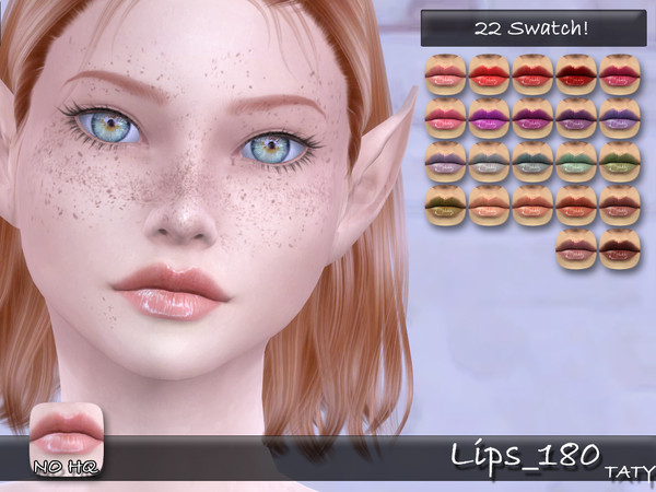 Sims 4 — [Ts4]Taty_Lips_180 by tatygagg — - Female, Male - Human, Alien - Teen to Elder - Hq Compatible