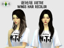 Sims 4 — Wings Recolor - needs mesh by xietresims — i added some matte/natural haircolors (black, brown, light brown,