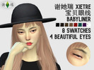 Sims 4 — Xietre Baby Liner by xietresims — a simple eyeliner with a small wing~ - BGC - all age and gender - 8 swatches -