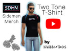 Sims 4 — Sidemen Two Tone T-Shirt by kiwikreations — This is the 'Two Tone T-Shirt' Sidemen merch! Sidemen are a group of