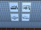 Sims 4 — Framed snack quotes by kimtindle — 
