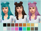 Sims 4 — E-girl hair - Buns&Bangs by Mai_alyssa — 18 EA colors Maxis match Base game more cc: maialyssa.tumblr.com 