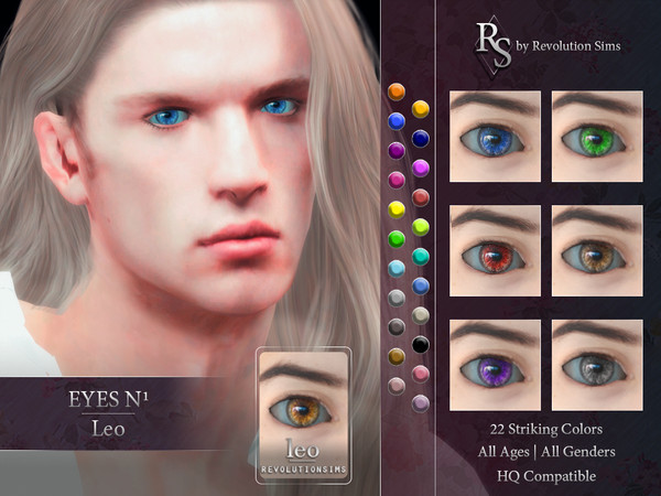 Sims 4 — Leo Eyes N1 by revolution-sims2 — Leo Eyes N1 Standalone Custom thumbnail Face Paint category All ages and