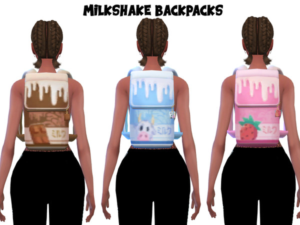 Sims 4 — Milkshake Backpack by GhoulSims — ROBLOX-SIMS CONVERSION FIND IT IN THE BRACELET CATEGORY Chocolate, Pain and