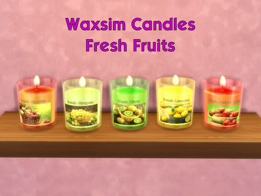 The Sims Resource Waxsim Candles Fresh Fruits [MESH NEEDED]