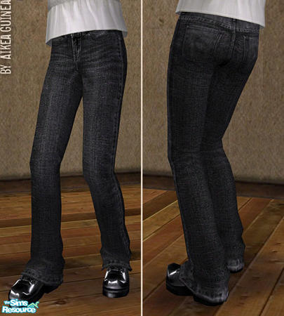 The Sims Resource - Bootcut Jeans for Teen Males