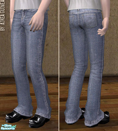 The Sims Resource - Bootcut Jeans for Children - 02 Lowrise