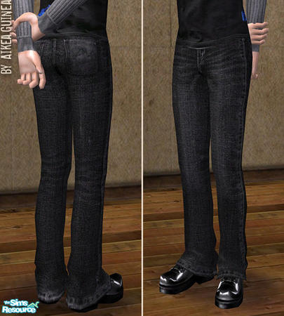 The Sims Resource - Bootcut Jeans for Children - 04 Untucked