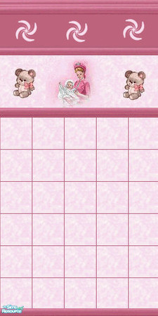 Sims 2 — Victorian pink tiled by devilishdawn —  