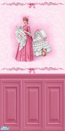 Sims 2 — Victorian baby panel A by devilishdawn — A 2 peice wall set, alternate both A and B panels, or pick one and use