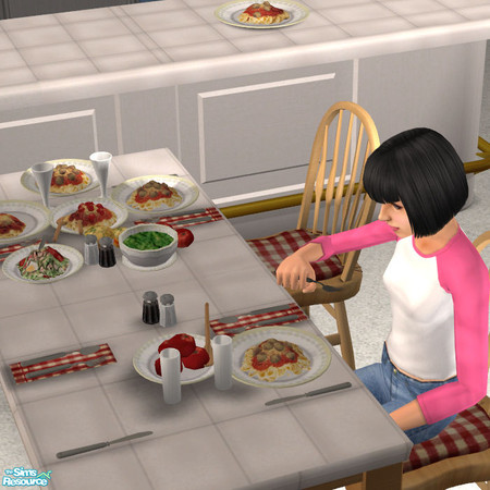 Sims 2 — The Spread 2 Red Check - #418093 by DOT — The Spread 2 Red Check JRon Table Clutter. Sims 2 by DOT of The Sims