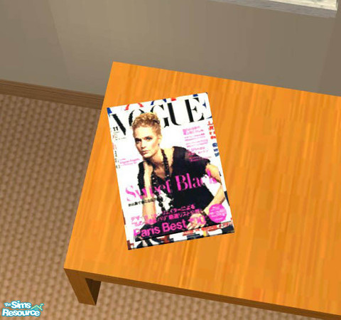 Sims 2 — Marisse Living Room - Magazines by Benny Boy — Vogue Magazines. Recolor of sim_man123's Marisse magazines.