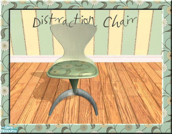 Sims 2 — Distraction Dining - Disco Chair base by jeni — A metal green recolour of the base and back of the Disco Dining