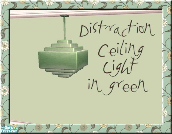 Sims 2 — Distraction Bedroom - ROIHangingLight by jeni — A Green recolour of the Glamour Life R.O.I Hanging Light.