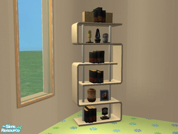 Sims 2 — Lime Cat's Bedroom - Bookcase by SimanthaRat — As shown, white maple with carefully hand selected books for your