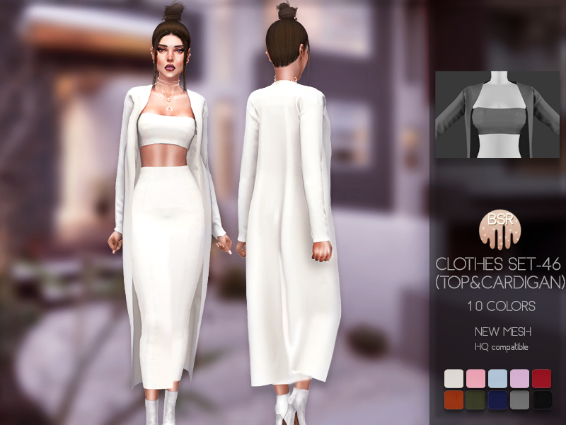 The Sims Resource - Clothes Set-46 (Top&Cardigan) Bd179