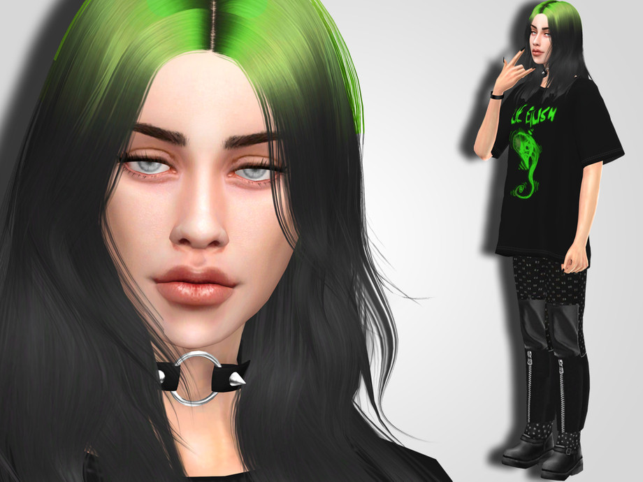 Sims 4 - Billie Eilish by MSQSIMS - Name : Billie Eilish Age : Young Adult ...
