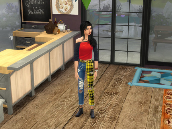 Sims 4 — Dolls Kill, Grunge Pants by Khall91 — Dolls kill inspired pants. Lydia Patched Clash It Trousers to start a