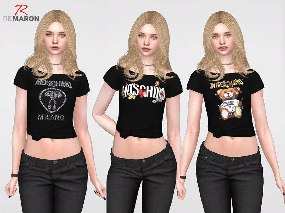 The Sims Resource - Moschino Blouse for Women - Backyard Needed