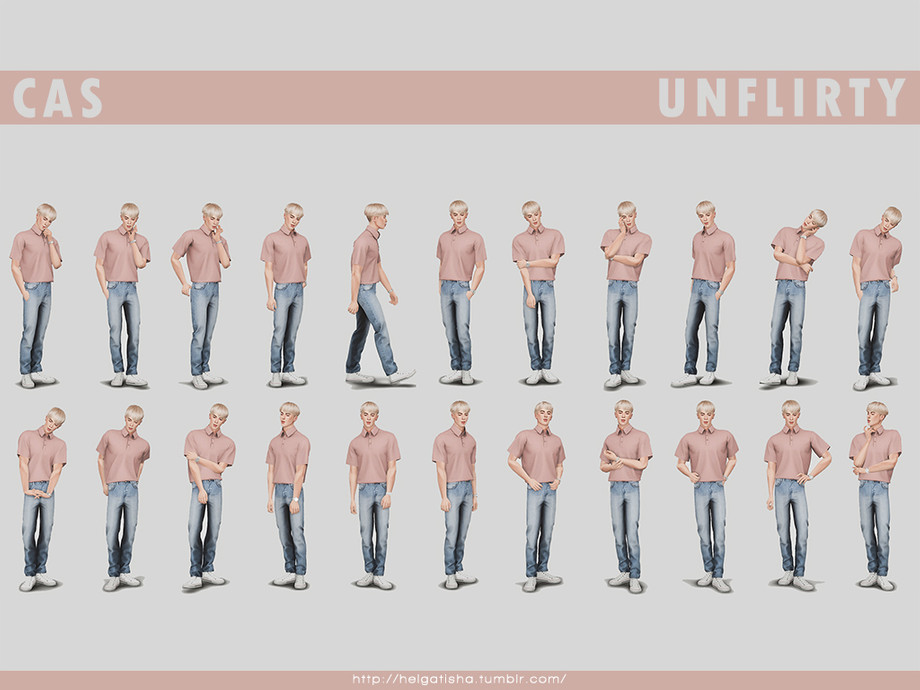 The Sims Resource Male Poses 04 Cas Unflirty