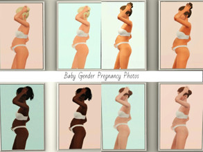 Sims 3 — Pregnancy Gender Photos by JulieK1 — 4 variations in skintone - All in both pink and blue.