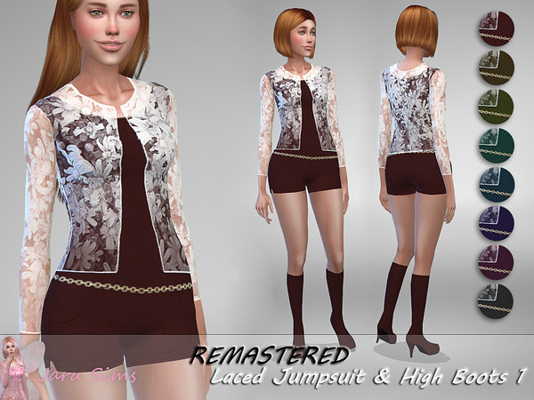 Sims 4 — High Boots 1 by Jaru_Sims — Game mesh recolor Shoes 8 swatches Teen to elder Custom thumbnail