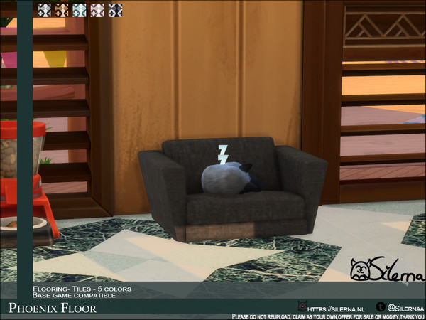 Sims 4 — Phoenix Flooring by Silerna — Beautiful Marble multi colored tiles for inside and ouytside the house. For sims 4