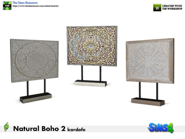 Sims 4 — kardofe_Natural Boho Room_Decorative by kardofe — Decorative tabletop mandala, in three different options 