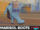 Sims 4 — [llazyneiph] Marisol Boots by llazyneiph — Cute heeled boots with a side bow.
