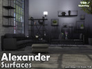 Sims 4 — Alexander Living Room - Surfaces by sim_man123 — A collection of surfaces, as part of my Alexander Living Room.