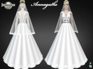 Sims 4 — Annagathe wedding by jomsims — Annagathe wedding for her wedding dress with veil for the head, integrated. lace