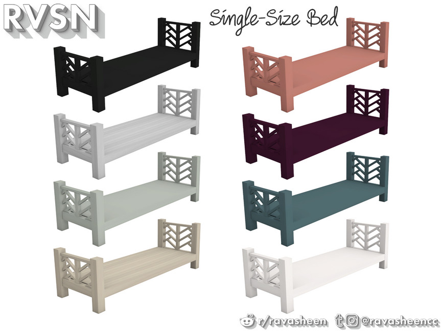 The Sims Resource That's What She Bed Twin Bed Frame