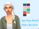 Sims 4 — Spa Braid Recolor~ Dulce Palette by SimDulce — The perfect hair for a modern Elsa needed to come in the right