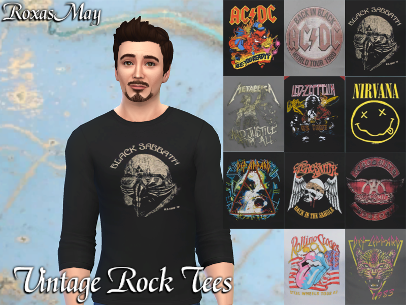 The Sims Resource - Vintage Band Tees - Get Together