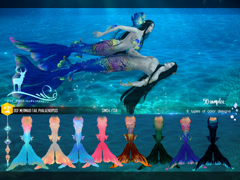 Sims 4 - DSF MERMAID TAIL PHALAENOPSIS by DanSimsFantasy - This Mermaid Tai...