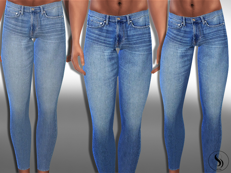 The Sims Resource - Male Sims Blue Ankle Jeans