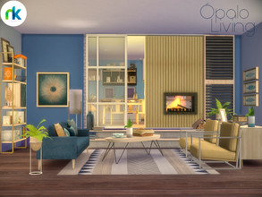 Sims 4 — Nikadema Opalo Living by nikadema — Hi, simmers! This time I wanted to mix colors and sizes... I just wanted to