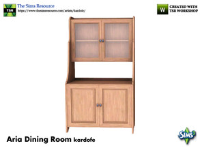 Sims 3 — kardofe_Aria Dining Room_Bufet by kardofe — Two-body sideboard, with glass doors on the top and wooden doors on