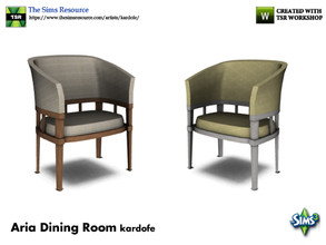 Sims 3 — kardofe_Aria Dining Room_DiningChair by kardofe — Dining chair with arms, made of wood with the seat upholstered