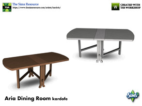 Sims 3 — kardofe_Aria Dining Room_DiningTable by kardofe — Dining table, folding, wood 