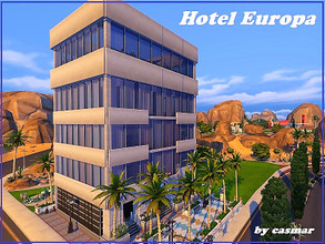 Sims 4 — Hotel Europa by casmar — Hi! I am pleased to show you a new community lot. The title says it is a hotel, but in