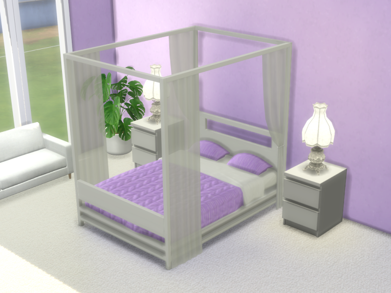 Sims 4 Canopy Bed CC