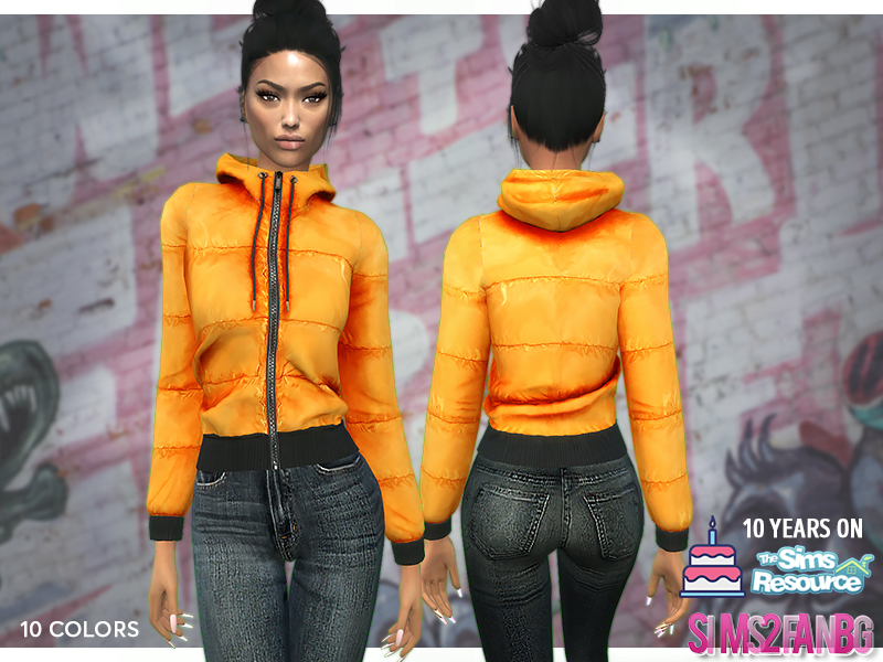 The Sims Resource - 391 - Hooded Puffer Jacket