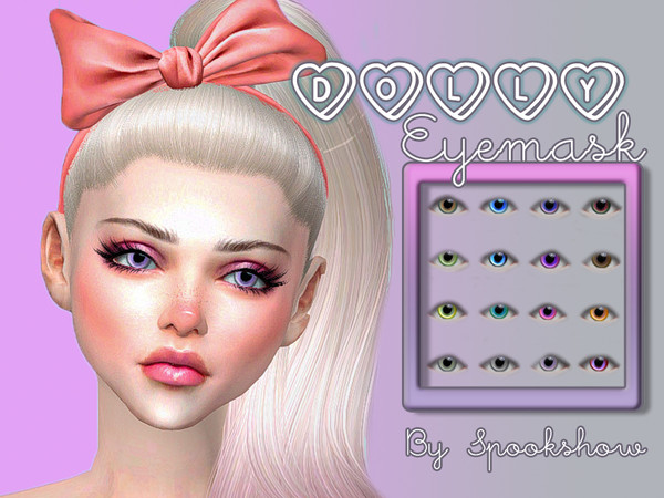 Sims 4 — [Spookshow] Dolly Eye Mask by Spookshow — I wanted to make something cute because I'm obsessed with BJD's and