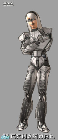 Sims 2 — BTXMechaGurlSuit by parisienne — This MESH includes a Metallic version of the MechaGurl outfit for adult