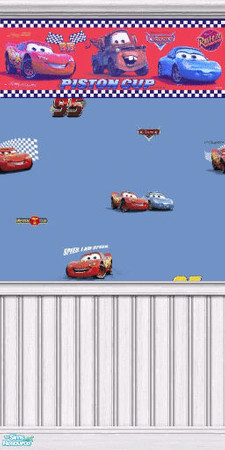 Sims 2 — D2DCars Boys Room - Piston Cup by D2Diamond — Disney's Car themed bedroom. Look for the three poster packs,