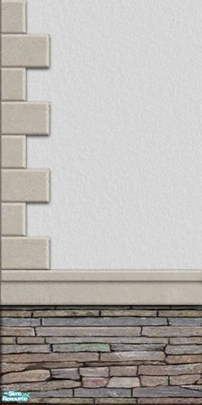 Sims 2 — Jack's Walls - Footing with Left Siding by MysticalNomad — True replica of the wall covering used on the house