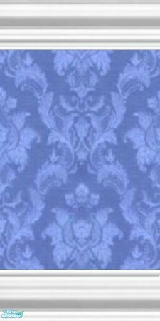 Sims 2 — Blue Floral Wallpaper by stephanie_b. — by stephanie b. 2006